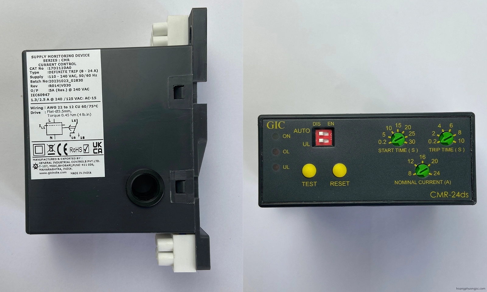 17D212DA0 GIC | Rơ le bảo vệ quá tải, fix non tải GIC 110 – 240 VAC