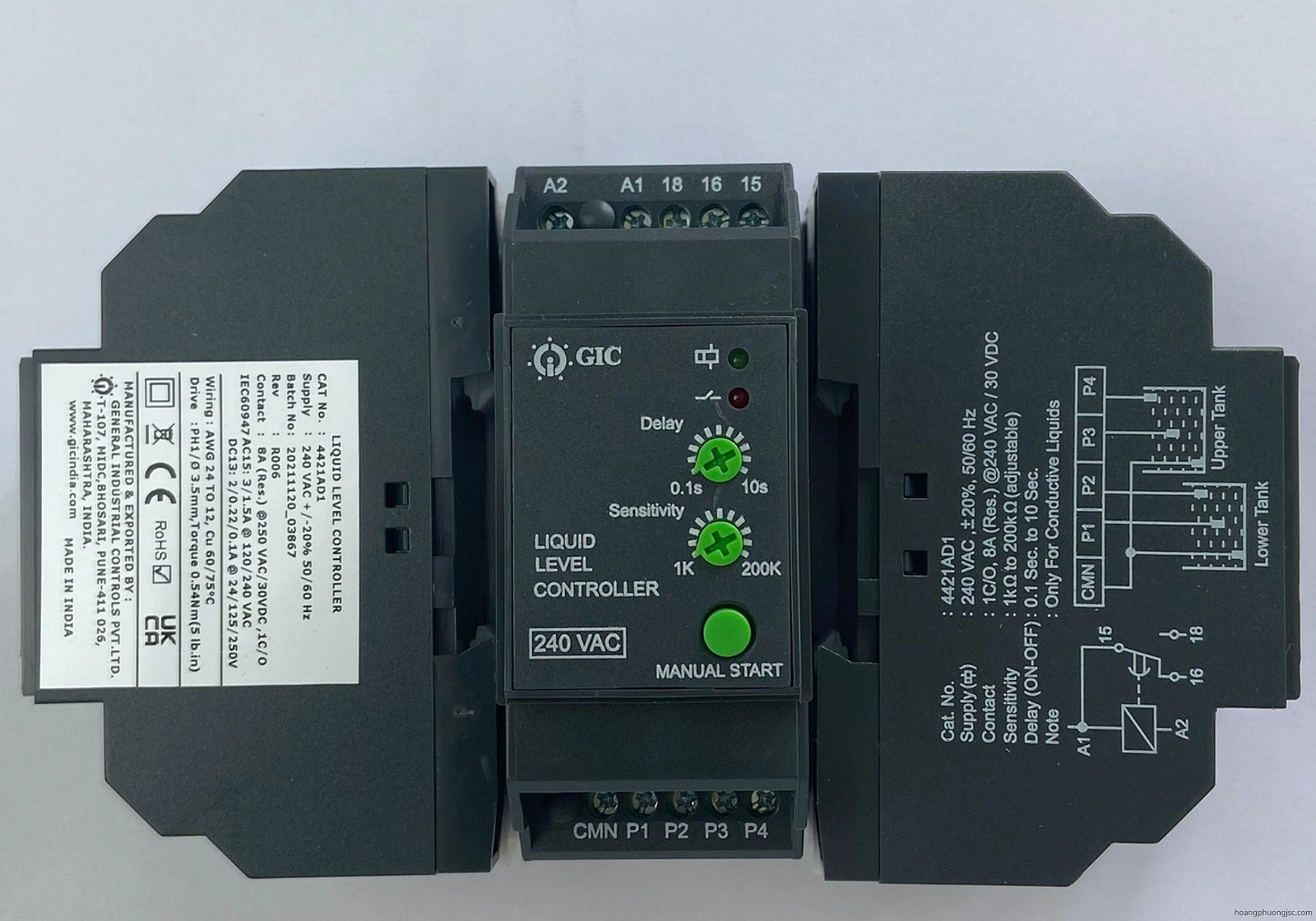 4421AD1 GIC | Rờ le cảm biến mức nước GIC 240VAC
