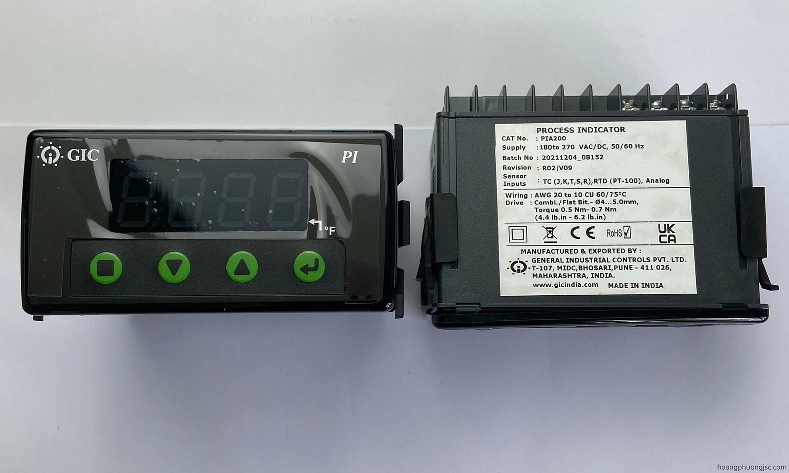 PIA200 GIC | Bộ chỉ thị quy trình GIC, đầu vào tương tự GIC 180–270V AC
