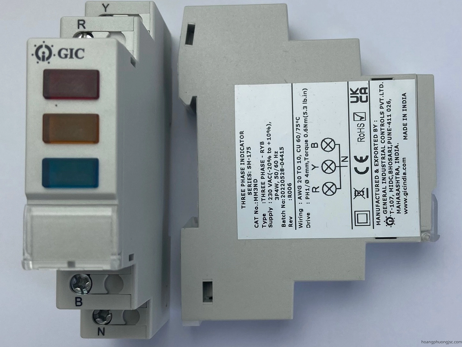 MM3ND GIC | Đèn báo 3 pha GIC 240V AC