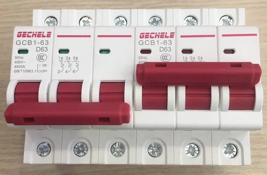 GCB1-63A 2P | Cầu dao đảo chiều Gechele 2 pha 63A