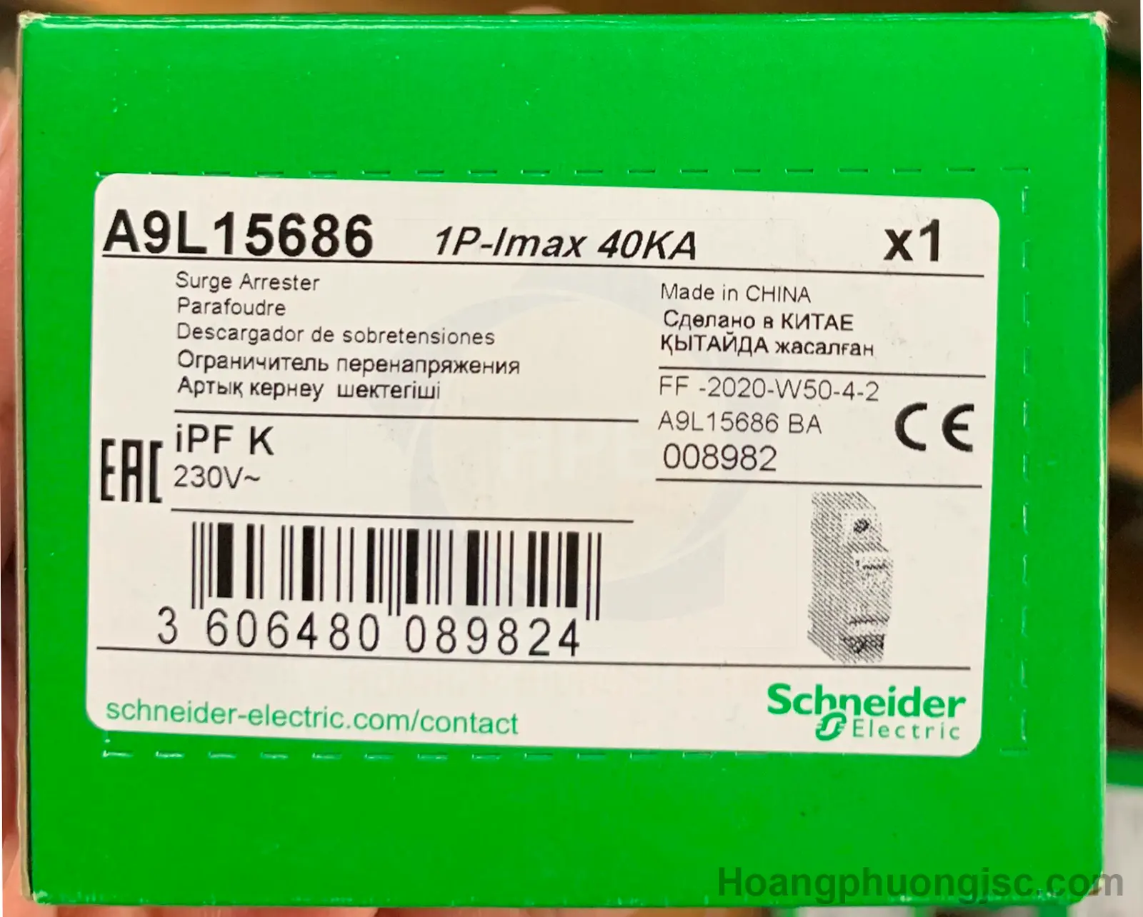 A9L15686 | Chống sét lan truyền 1P 40kA Schneider