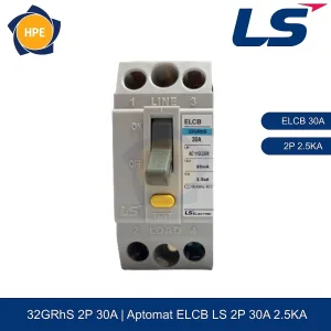 Aptomat chống giật ELCB 32GRhS 2P 30A 2.5kA