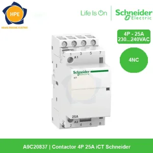 A9C20837 - Contactor 4P 25A iCT Schneider