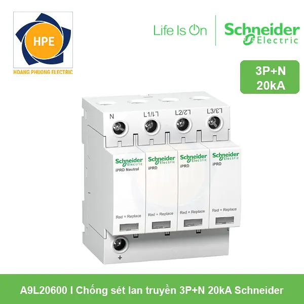A9L20600 Schneider - Chống sét lan truyền 3P+N 20kA