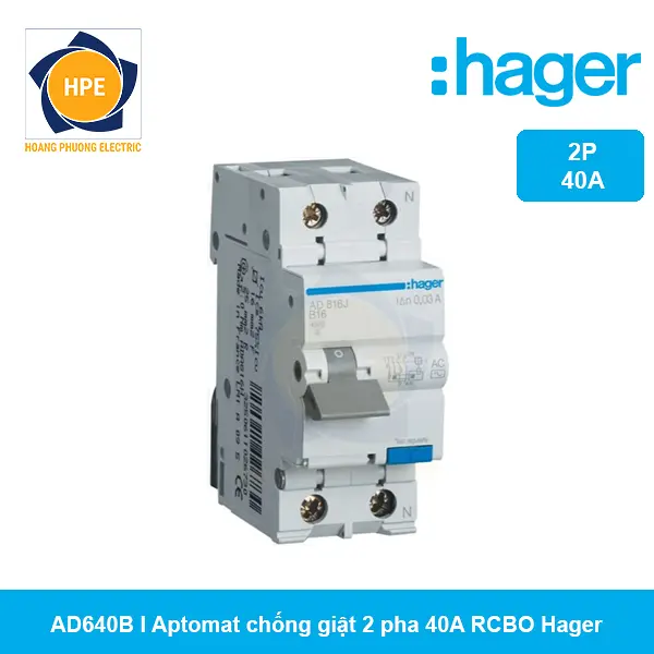 AD640B Aptomat chống giật 40A 30mA 6kA