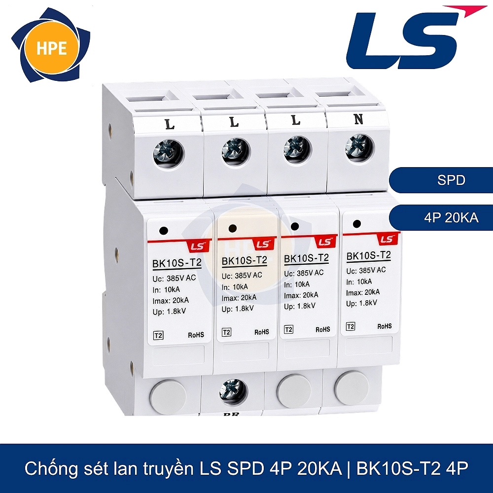 Chống sét lan truyền SPD BK10S-T3 4P 20kA