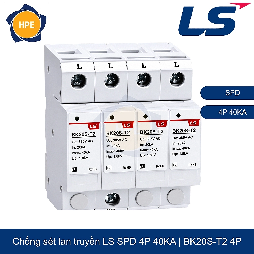 Chống sét lan truyền SPD BK20S-T2 4P 40kA