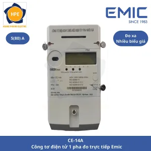 Công tơ điện tử 1 pha nhiều biểu giá Emic CE-14A 5(80)A