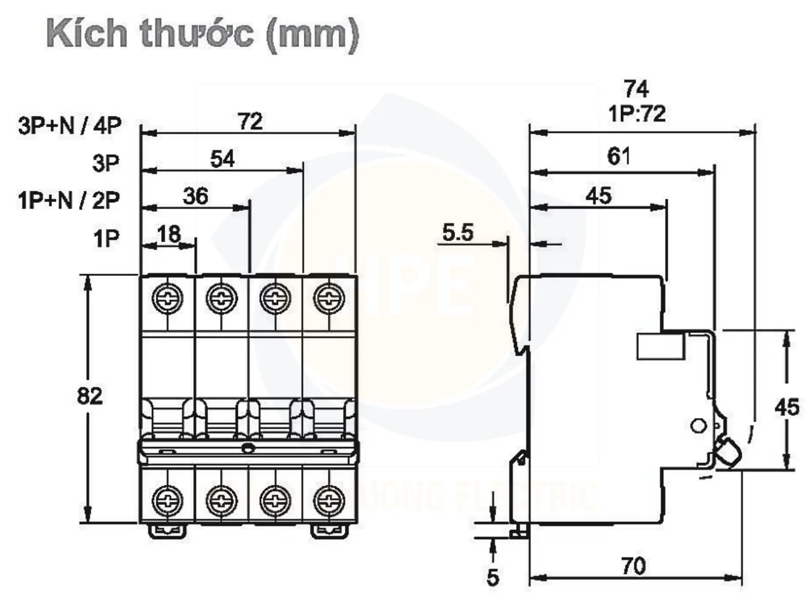 EZ9F34106 | Cầu dao tự động MCB Easy9 1P 6A 230V 4.5kA