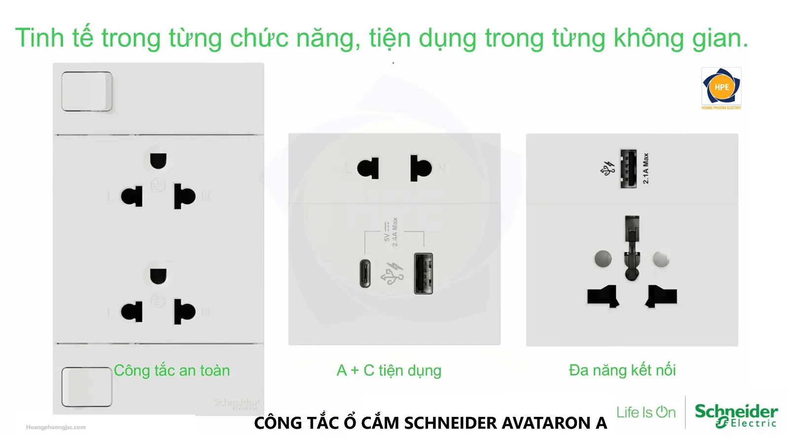 Công tắc ổ cắm AvatarOn A Schneider