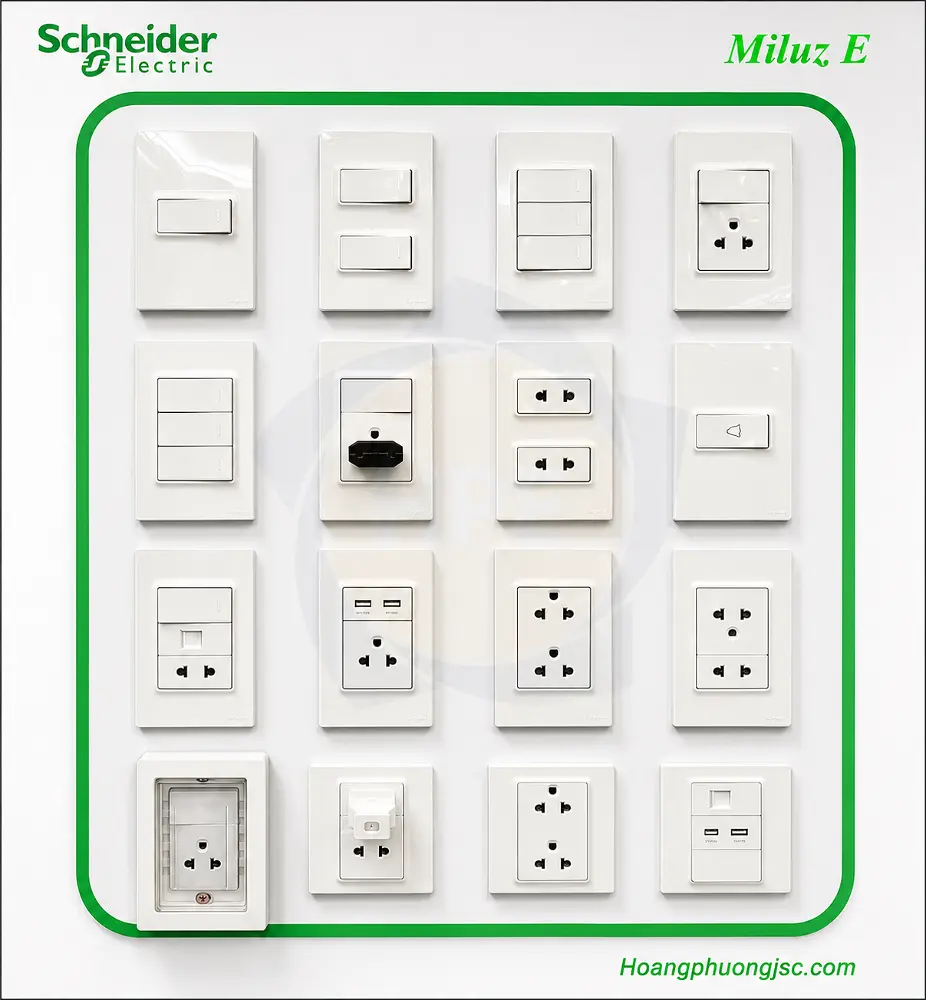 Công tắc ổ cắm Miluz E Schneider