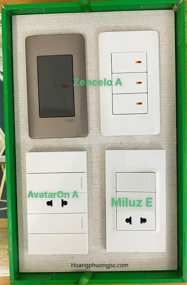 Công tắc ổ cắm Schneider hình chữ nhật