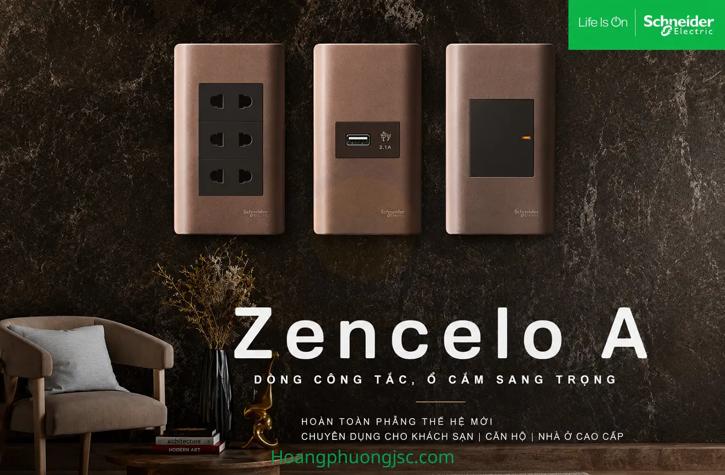 Công tắc ổ cắm Zencelo A Schneider