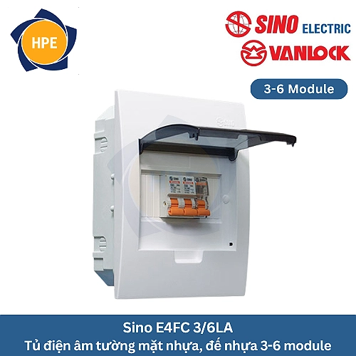 Tủ điện âm tường Sino E4FC 3/6LA
