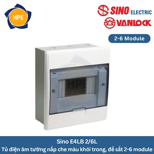 tủ điện âm tường Sino E4LB 2/6L