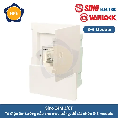 tủ điện âm tường Sino E4M 3/6T