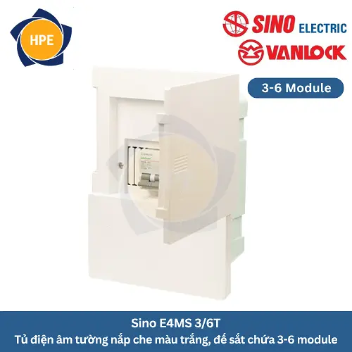 tủ điện âm tường Sino E4MS 3/6T