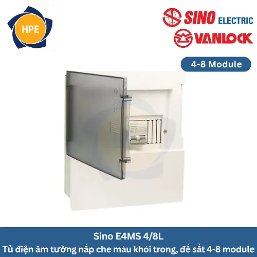 tủ điện âm tường Sino E4MS 4/8L