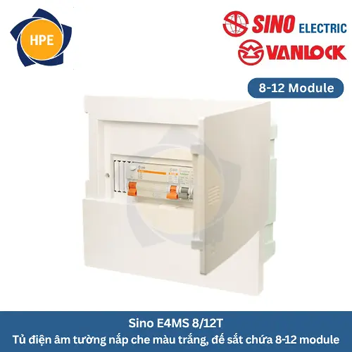 tủ điện âm tường Sino E4MS 8/12T