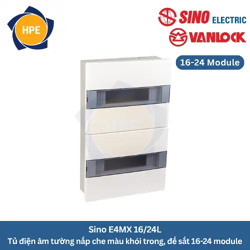 Tủ điện âm tường Sino E4MX 16/24L