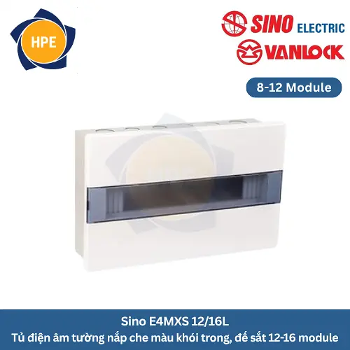 Tủ điện âm tường Sino E4MXS 12/16L
