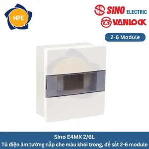 Tủ điện âm tường Sino E4MXS 2/6L