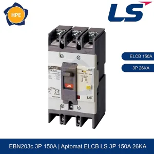 Aptomat chống giật ELCB EBN203c 3P 150A 26kA