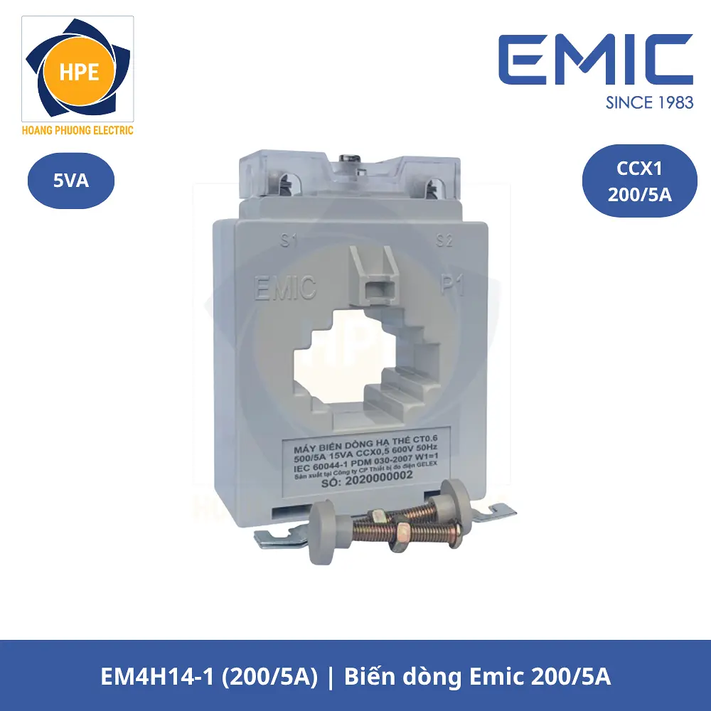 Biến dòng vuông Emic EM4H14-1 (200/5A)