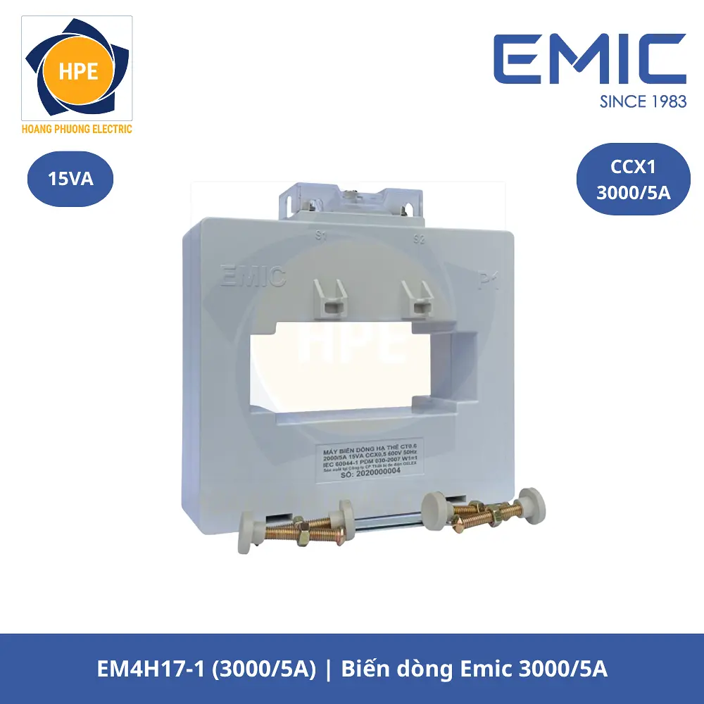 Biến dòng vuông Emic EM4H17-1 (3000/5A)
