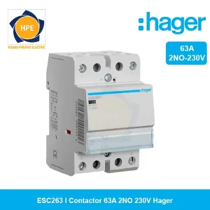 ESC263 - Contactor 63A 2NO 230V Hager