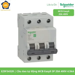 EZ9F34320 Cầu dao tự động MCB Easy9 3P 20A 400V 4.5kA