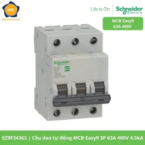 EZ9F34363 Cầu dao tự động MCB Easy9 3P 63A 400V 4.5kA
