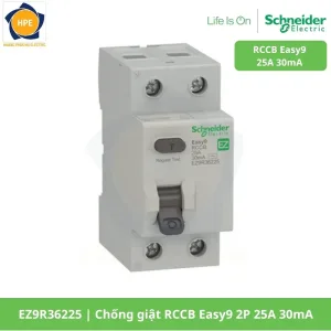 EZ9R36225 Chống giật RCCB Easy9 2P 25A 30mA