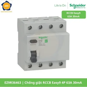 EZ9R36463 Chống giật RCCB Easy9 4P 63A 30mA