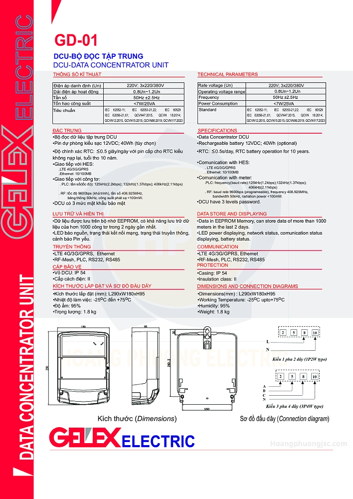 GD-01 | Bộ đọc dữ liệu tập trung DCU Emic