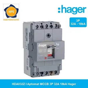 HDA032Z - Aptomat khối 3P 32A18kA Hager