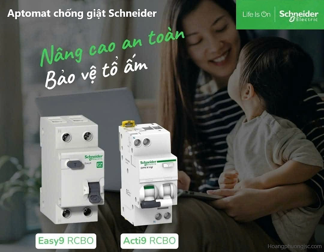 Aptomat chống giật Schneider Easy9, Acti9 gồm RCBO và RCCB bảo vệ dòng rò. Tìm hiểu chức năng, cách chọn và ứng dụng trong hệ thống điện.