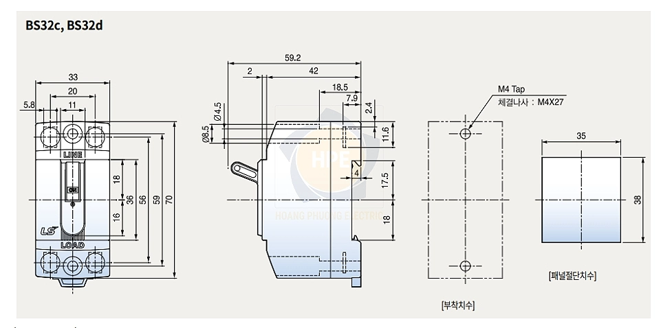 Kích thước BS32c