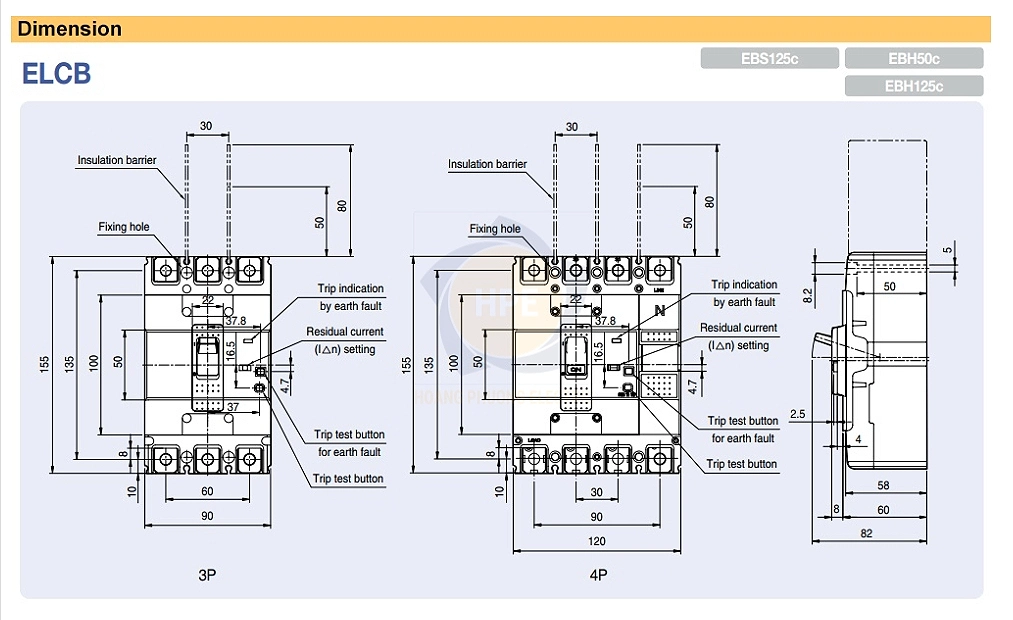 Kích thước EBS104c