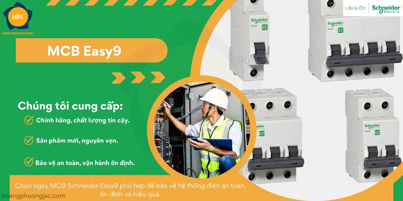 EZ9F34106 | Cầu dao tự động MCB Easy9 1P 6A 230V 4.5kA