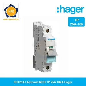 NC125A - Aptomat MCB 1P 25A 10kA Hager