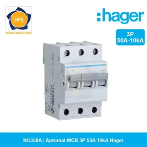 NC350A - Aptomat MCB 3P 50A 10kA Hager