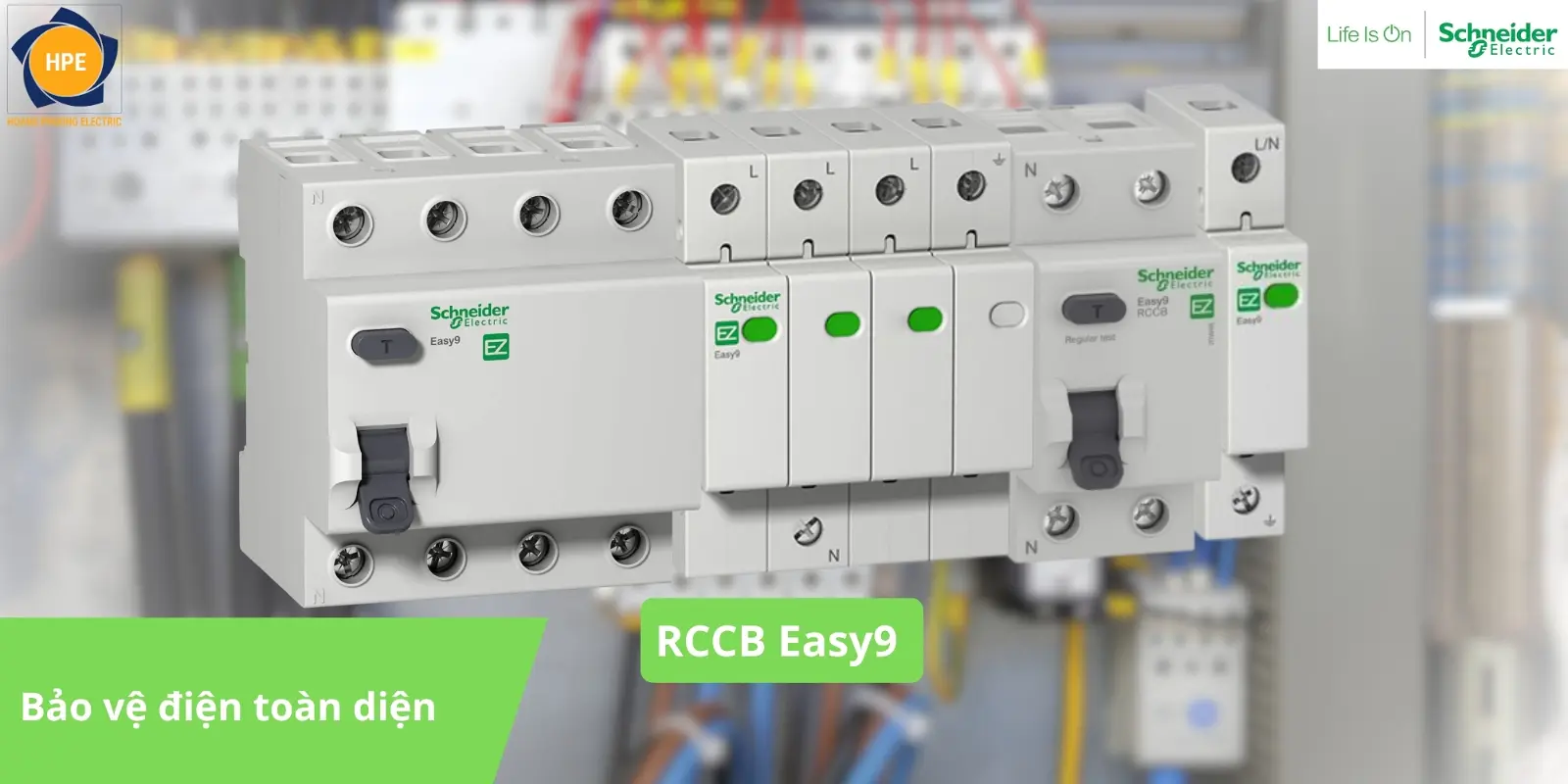 EZ9R36225 | Chống giật RCCB Easy9 2P 25A 30mA
