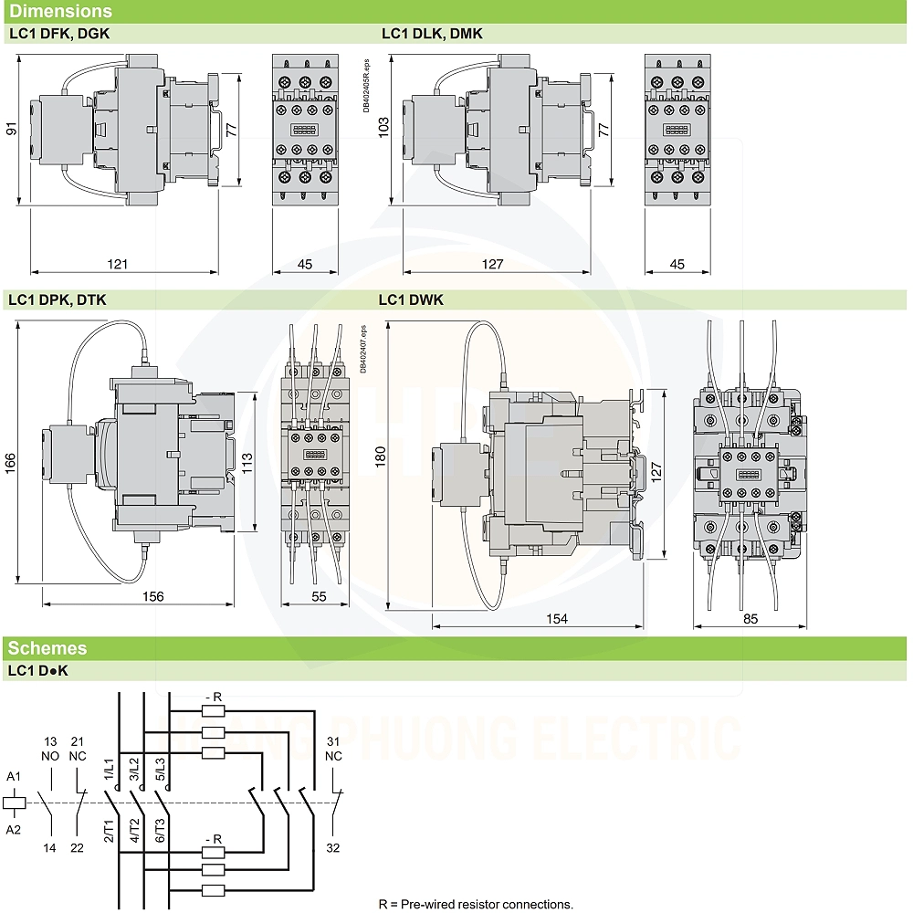 Contactor tụ bù Schneider
