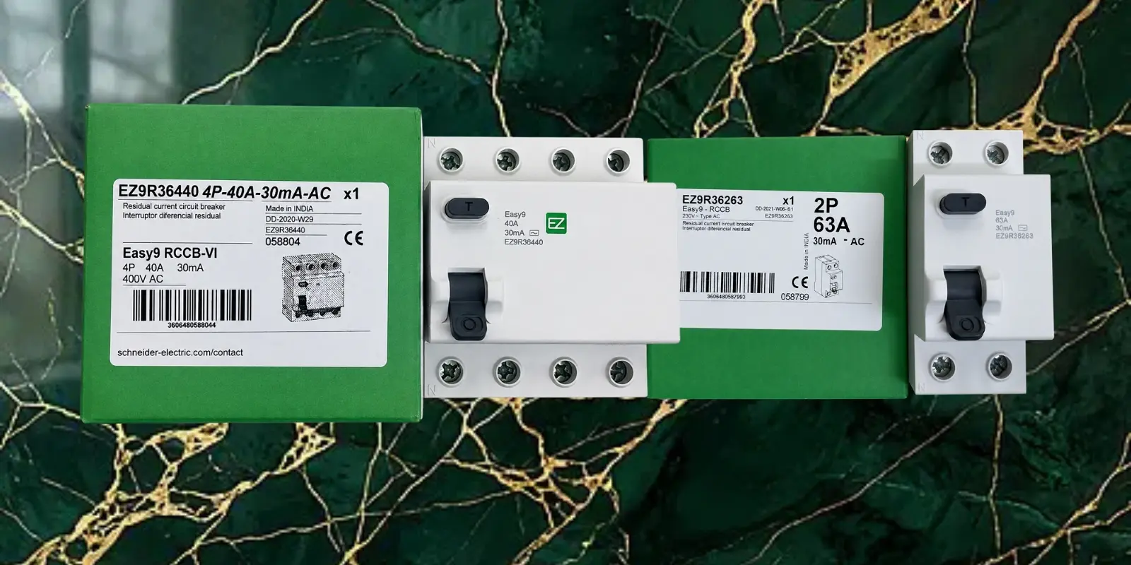 EZ9R36225 | Chống giật RCCB Easy9 2P 25A 30mA