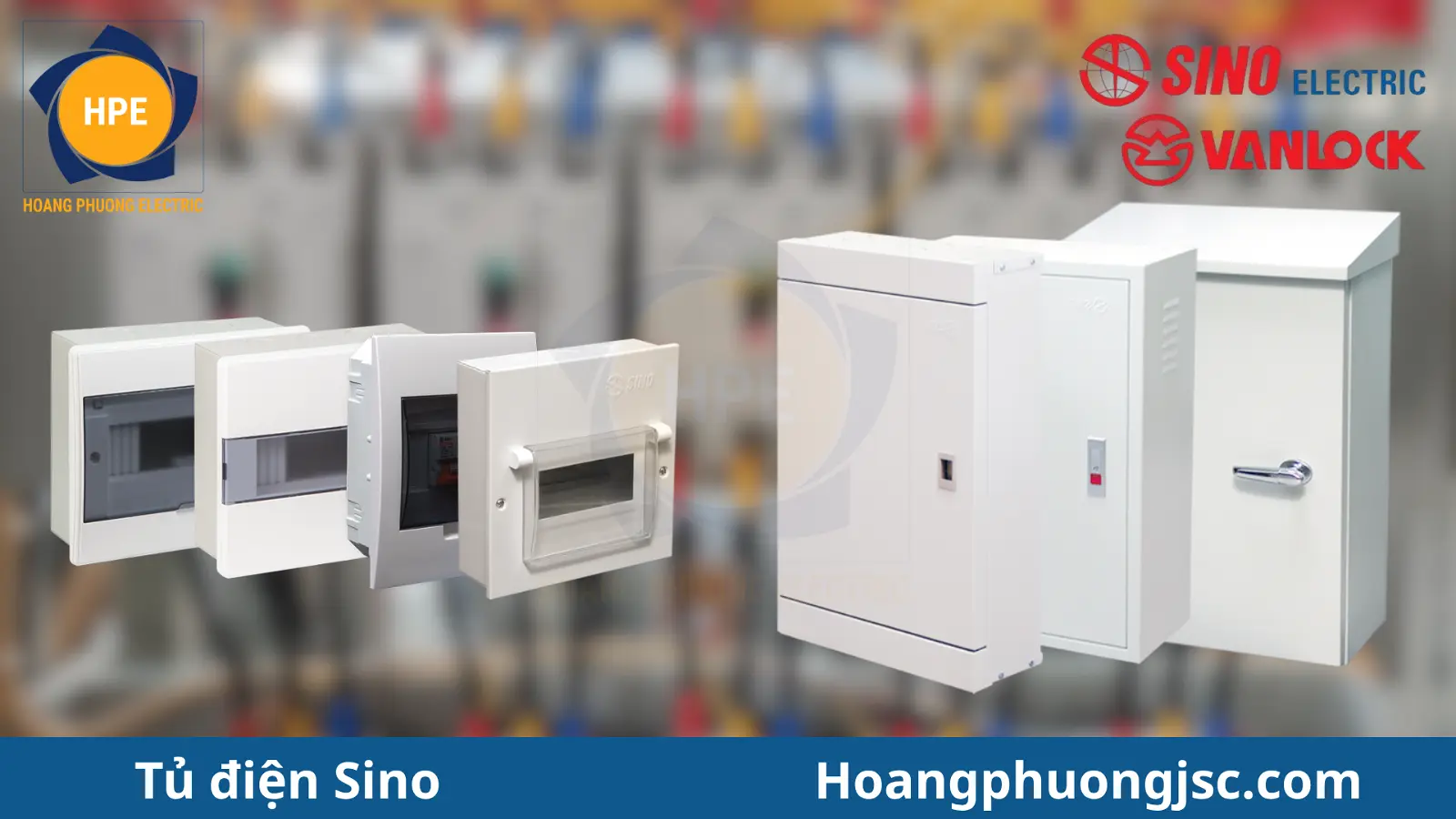 E4M 4/8TA | Tủ điện âm tường Sino 4-8 Module nắp che màu trắng