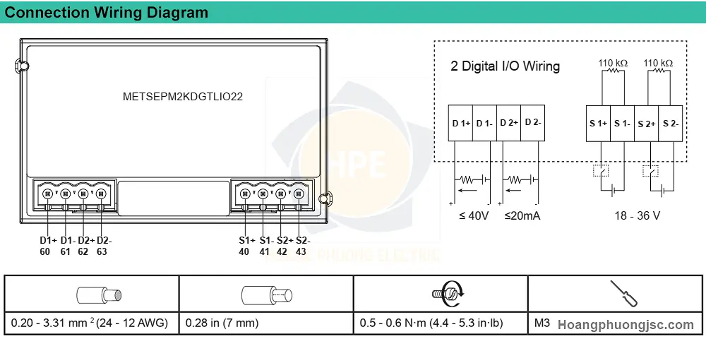 METSEPM2KDGTLIO22 | Module mở rộng Schneider