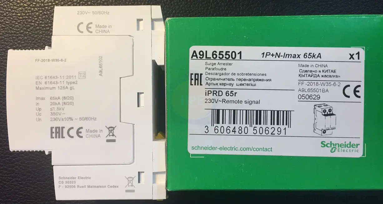 A9L65501 | Chống sét lan truyền 1P+N 65kA Schneider