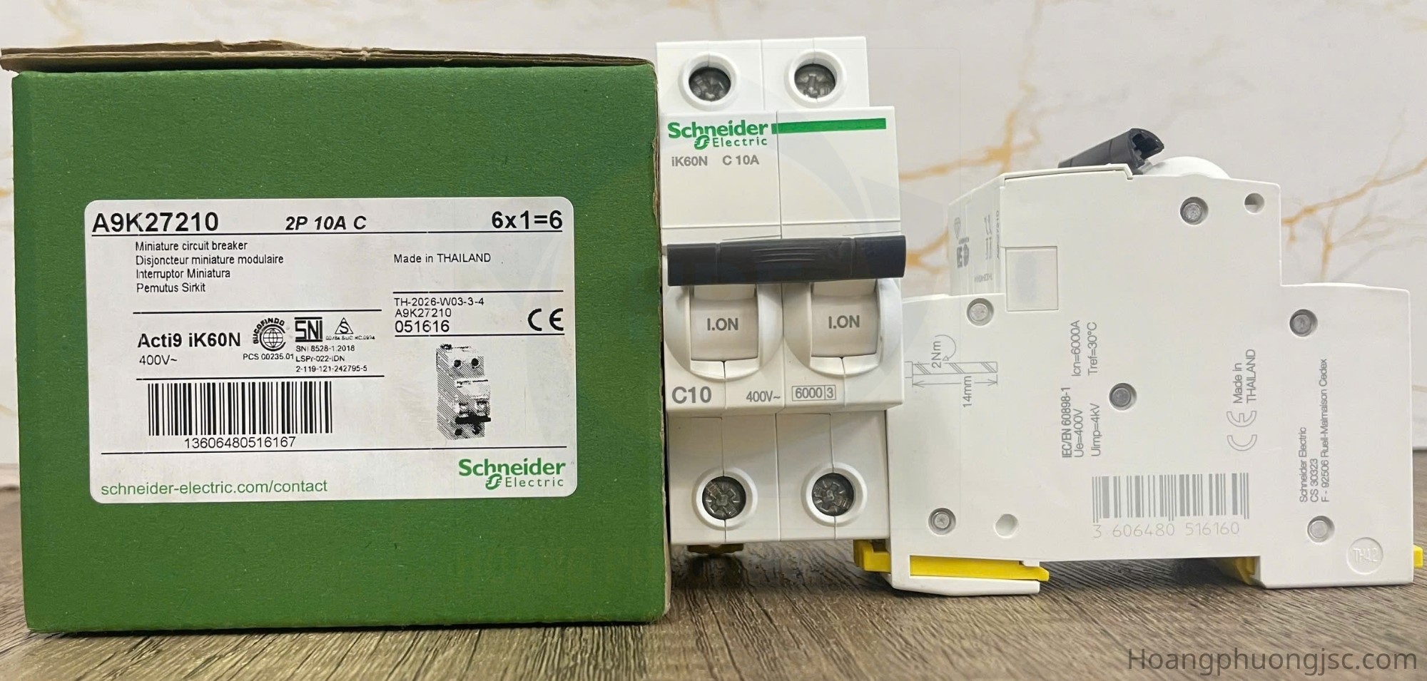 Hình ảnh thực tế MCB Acti9 iK60N A9K27210 Schneider